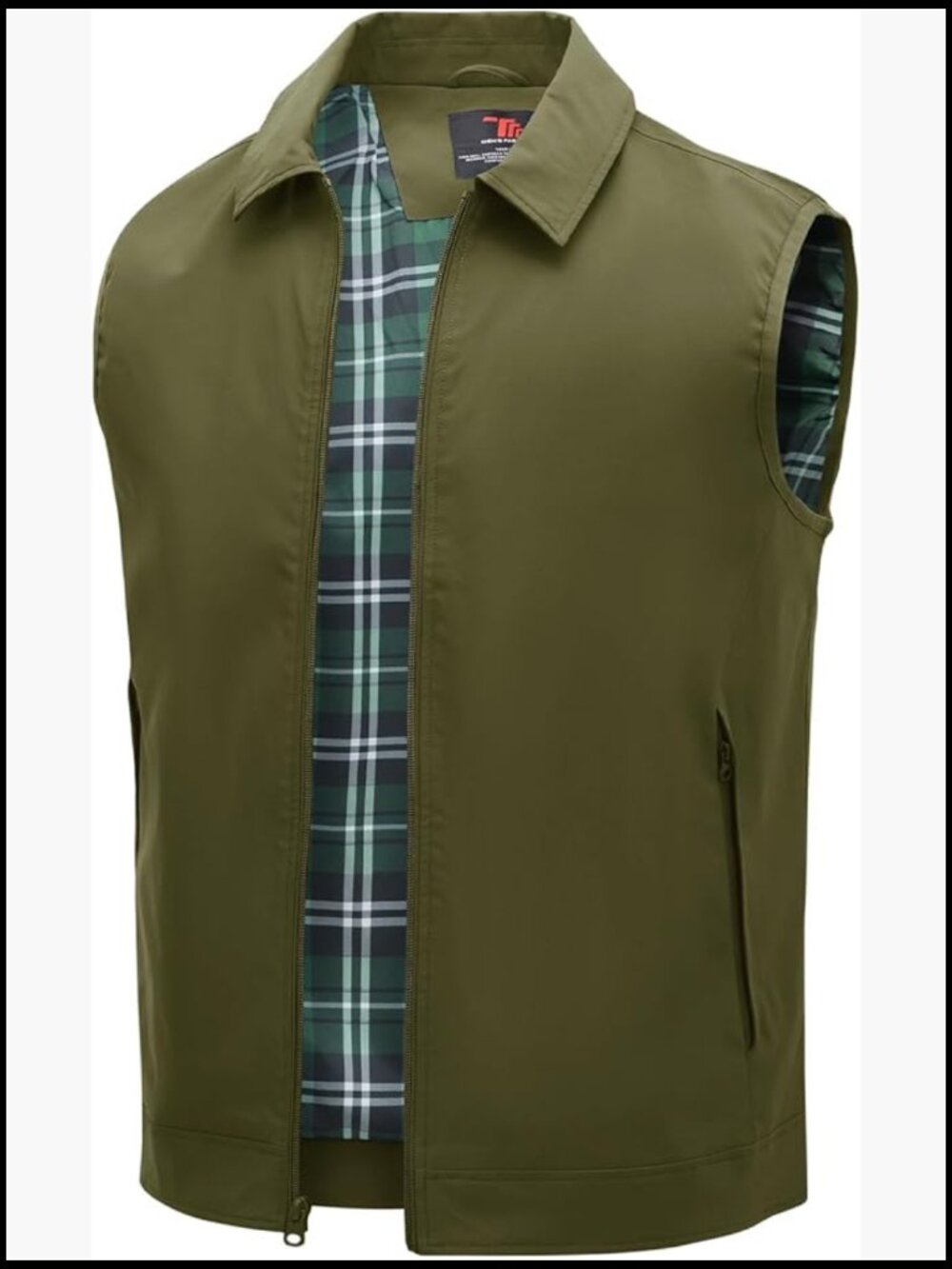 Polyester Lightweight Vest with 3 Zip Pockets for Golf Travel